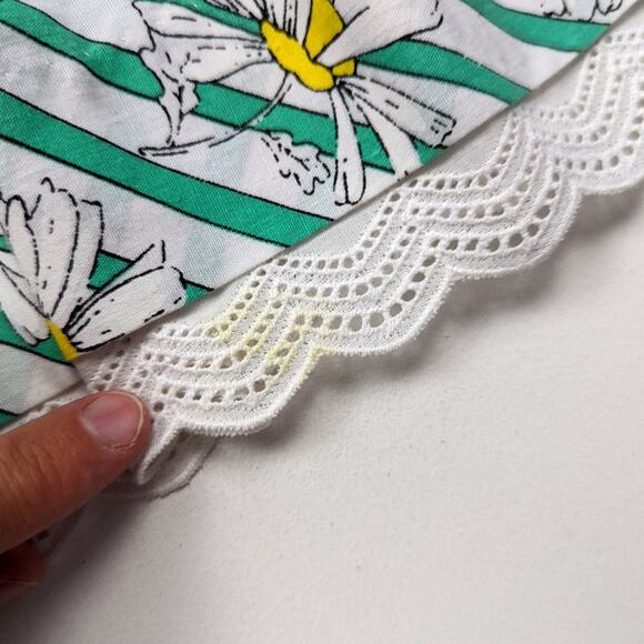 Vintage Nannette Dress Girls Size 4T Green Daisy Floral Flutter Sleeve Sundress - Picture 6 of 6